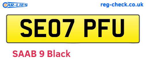 SE07PFU are the vehicle registration plates.