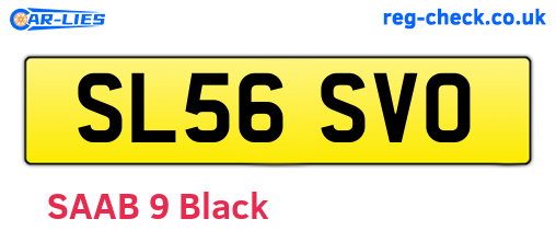 SL56SVO are the vehicle registration plates.
