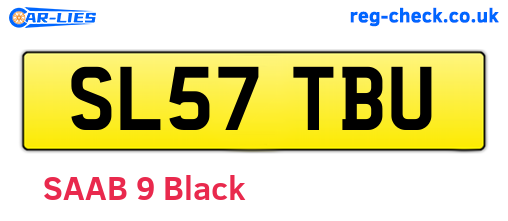 SL57TBU are the vehicle registration plates.