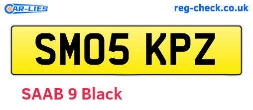 SM05KPZ are the vehicle registration plates.
