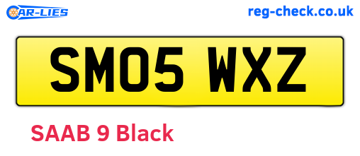 SM05WXZ are the vehicle registration plates.