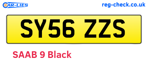 SY56ZZS are the vehicle registration plates.