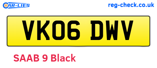 VK06DWV are the vehicle registration plates.