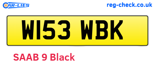 W153WBK are the vehicle registration plates.
