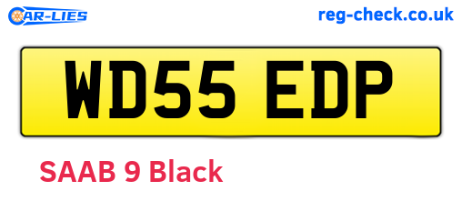WD55EDP are the vehicle registration plates.