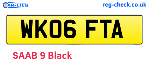 WK06FTA are the vehicle registration plates.
