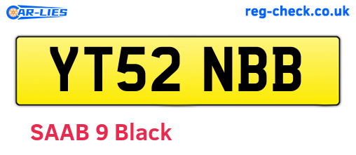 YT52NBB are the vehicle registration plates.