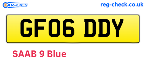 GF06DDY are the vehicle registration plates.