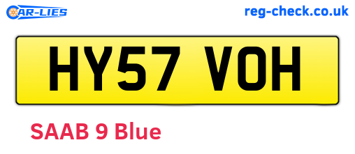 HY57VOH are the vehicle registration plates.