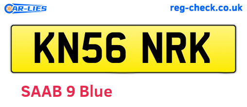 KN56NRK are the vehicle registration plates.