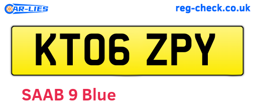 KT06ZPY are the vehicle registration plates.
