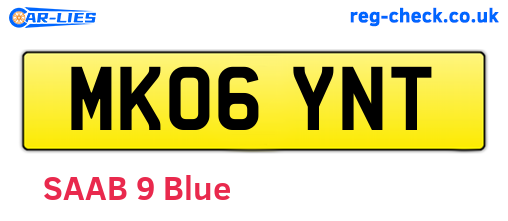 MK06YNT are the vehicle registration plates.