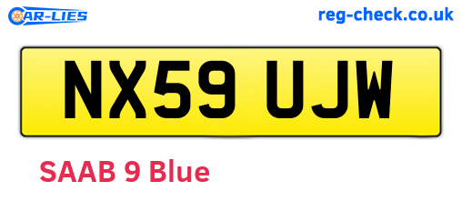 NX59UJW are the vehicle registration plates.