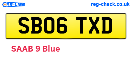 SB06TXD are the vehicle registration plates.