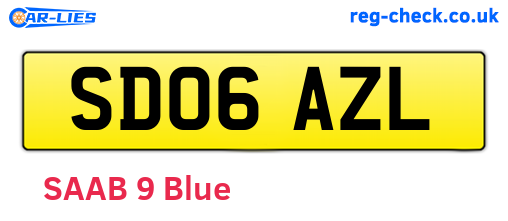 SD06AZL are the vehicle registration plates.