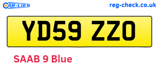 YD59ZZO are the vehicle registration plates.
