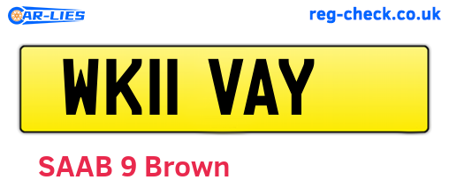 WK11VAY are the vehicle registration plates.
