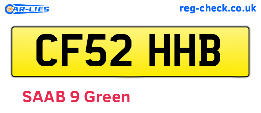 CF52HHB are the vehicle registration plates.