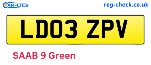 LD03ZPV are the vehicle registration plates.