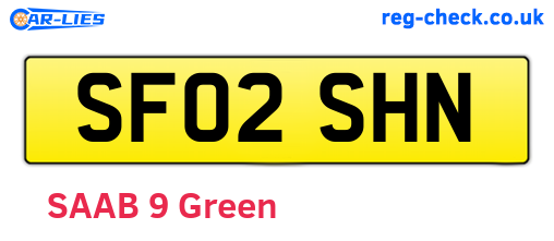 SF02SHN are the vehicle registration plates.