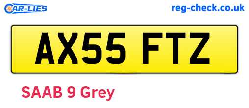 AX55FTZ are the vehicle registration plates.