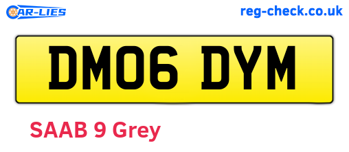 DM06DYM are the vehicle registration plates.