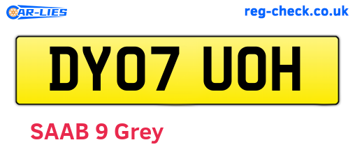 DY07UOH are the vehicle registration plates.