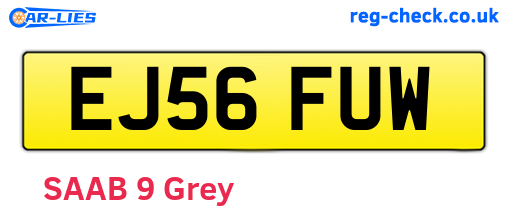 EJ56FUW are the vehicle registration plates.
