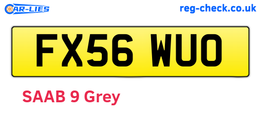 FX56WUO are the vehicle registration plates.