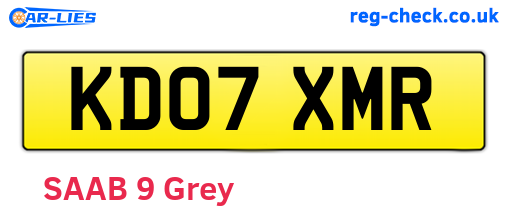 KD07XMR are the vehicle registration plates.