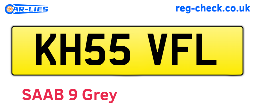 KH55VFL are the vehicle registration plates.