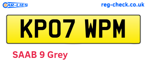 KP07WPM are the vehicle registration plates.