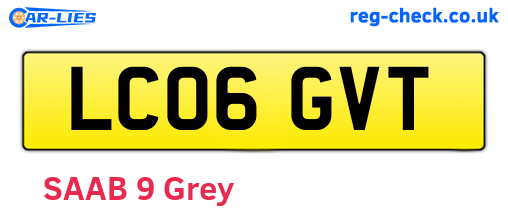 LC06GVT are the vehicle registration plates.