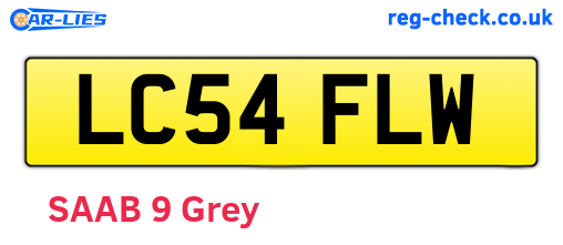 LC54FLW are the vehicle registration plates.