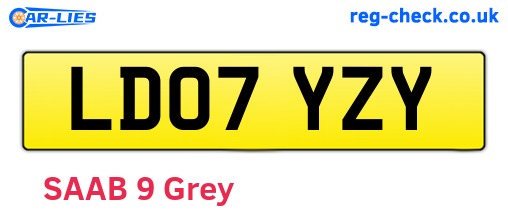 LD07YZY are the vehicle registration plates.