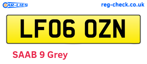 LF06OZN are the vehicle registration plates.