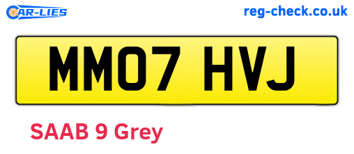 MM07HVJ are the vehicle registration plates.