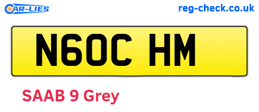 N60CHM are the vehicle registration plates.