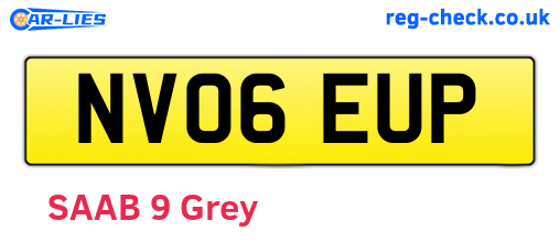 NV06EUP are the vehicle registration plates.