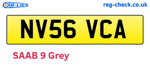 NV56VCA are the vehicle registration plates.