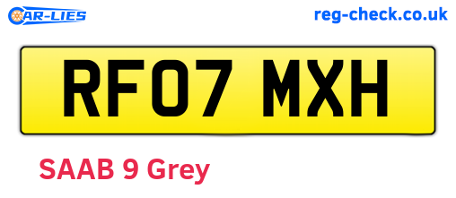 RF07MXH are the vehicle registration plates.