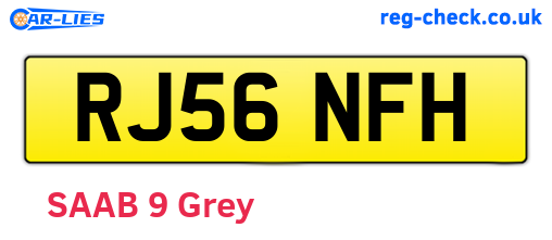 RJ56NFH are the vehicle registration plates.