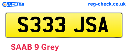 S333JSA are the vehicle registration plates.