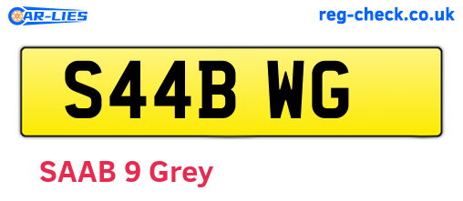 S44BWG are the vehicle registration plates.