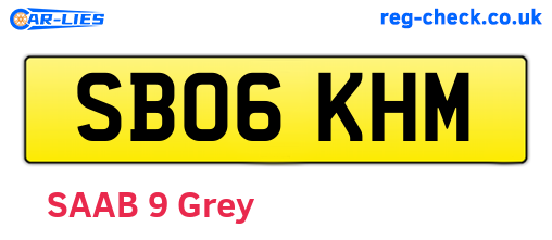 SB06KHM are the vehicle registration plates.