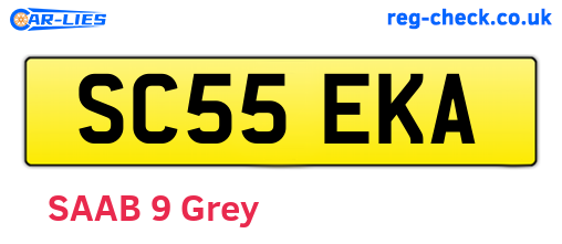 SC55EKA are the vehicle registration plates.