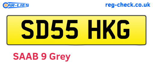 SD55HKG are the vehicle registration plates.