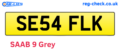 SE54FLK are the vehicle registration plates.