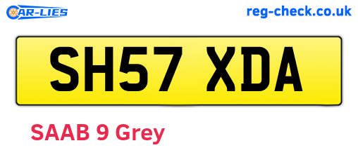 SH57XDA are the vehicle registration plates.