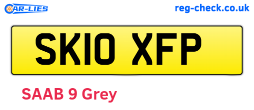 SK10XFP are the vehicle registration plates.